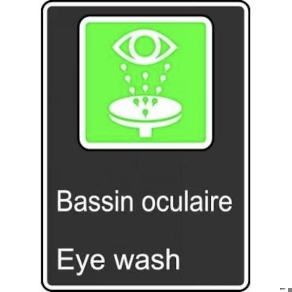 Accuform Eye Wash, Adhesive Poly, 14 in x 10 in, Adhesive FBMCSA943VS - main